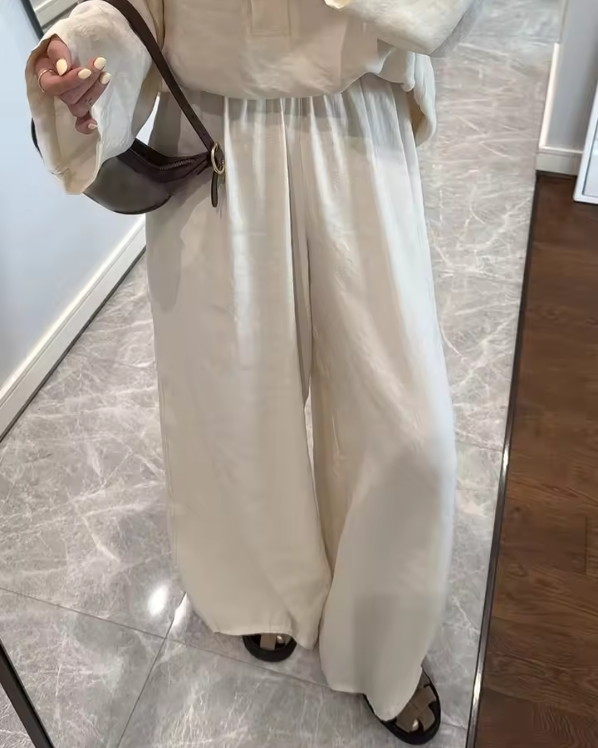 Wide Leg Linen Trousers