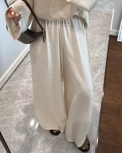 Wide Leg Linen Trousers