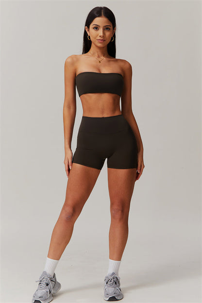Strapless Anti-Slip Bandeau Sports Bra