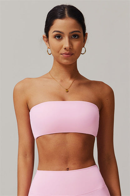 Strapless Anti-Slip Bandeau Sports Bra