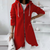 Casual Long Zip Up Hoodie with Curved Hem