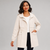 Hooded Trench Coat Drawstring Waist