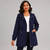 Hooded Trench Coat Drawstring Waist