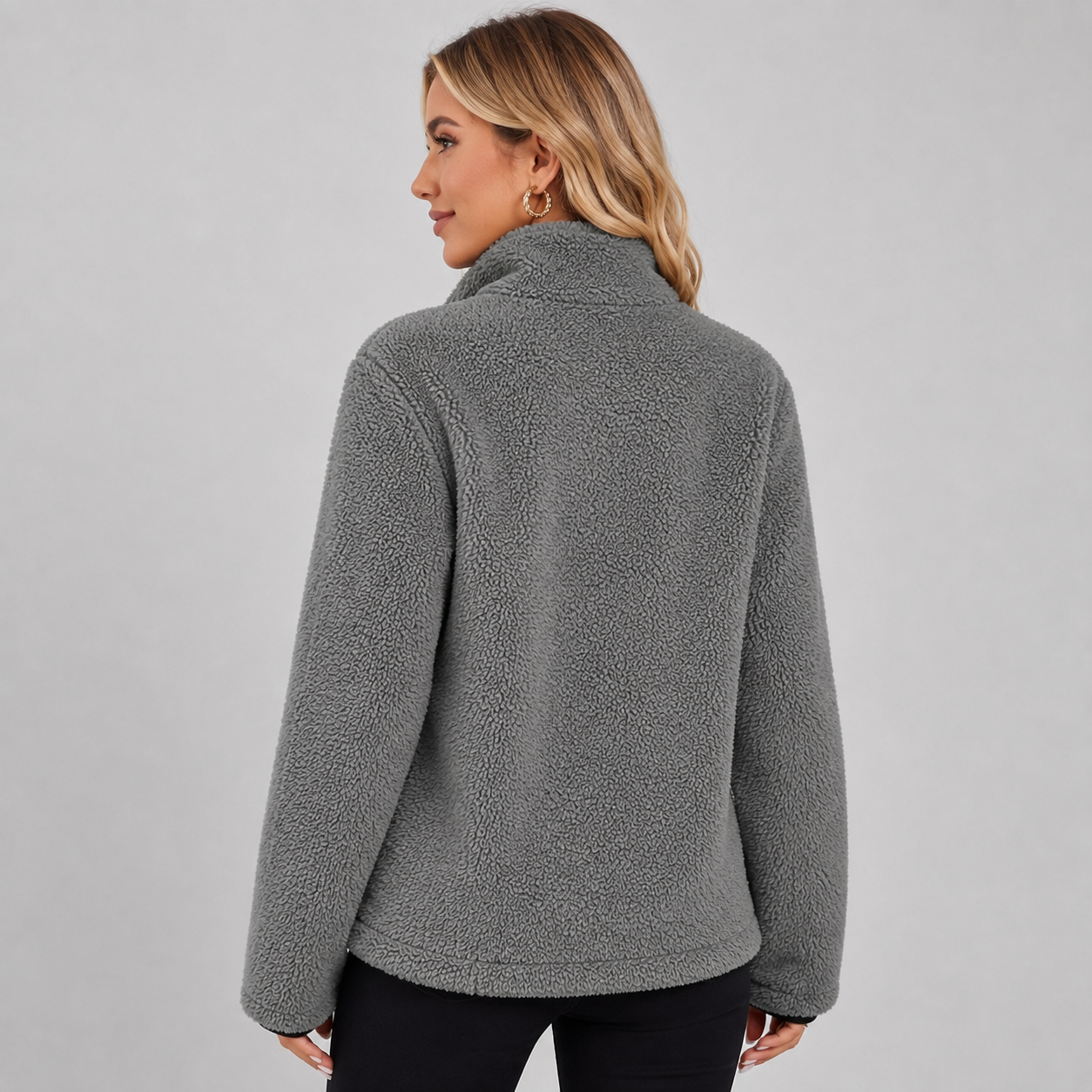 Teddy Fleece Jacket Zip Up