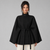 Cape Coat Belted Stand Collar