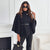 Chic Cape Sleeve Knit Sweater with High Neck and Gold Button