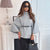 Chic Cape Sleeve Knit Sweater with High Neck and Gold Button