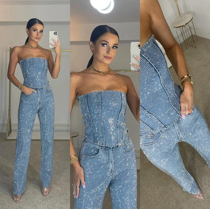 Strapless Corset Jumpsuit