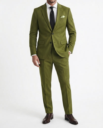 Slim Fit Two-Piece Suit with Notched Lapel
