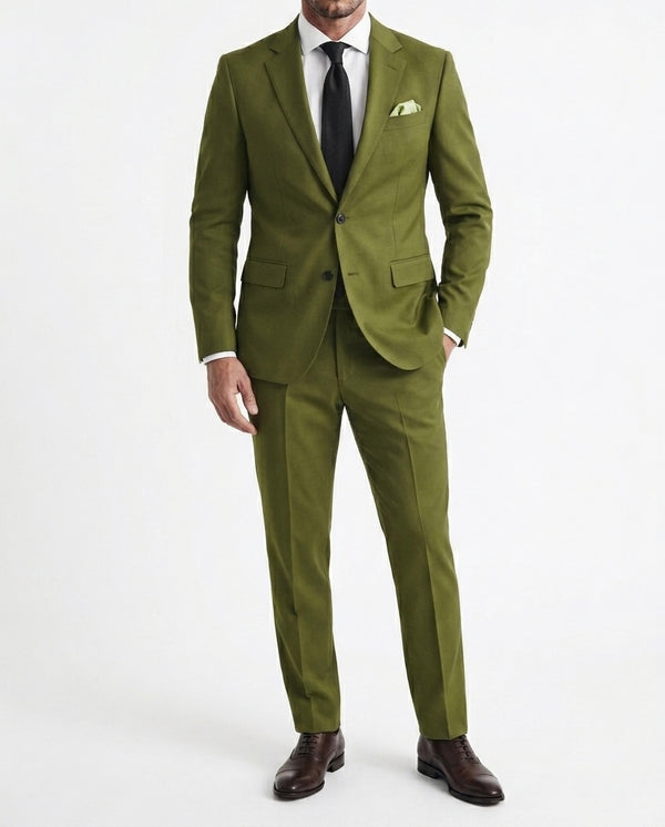 Slim Fit Two-Piece Suit with Notched Lapel