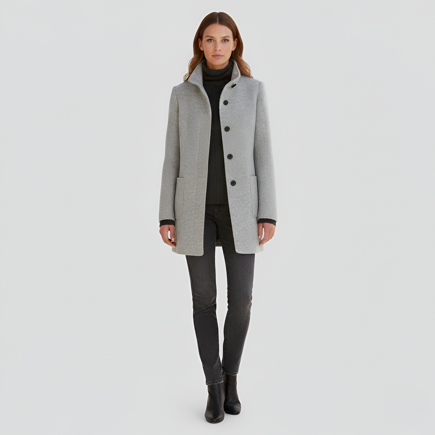 Elegant Wool Blend Coat