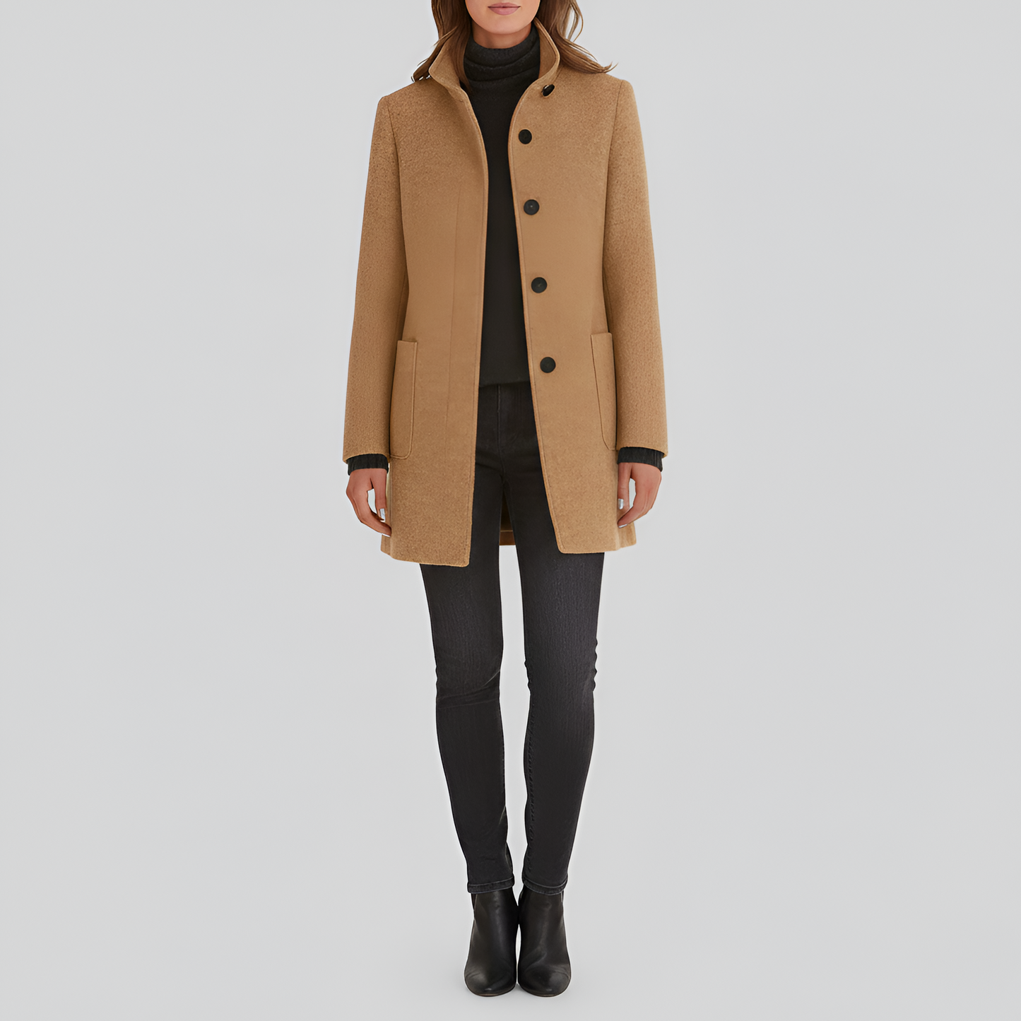 Elegant Wool Blend Coat