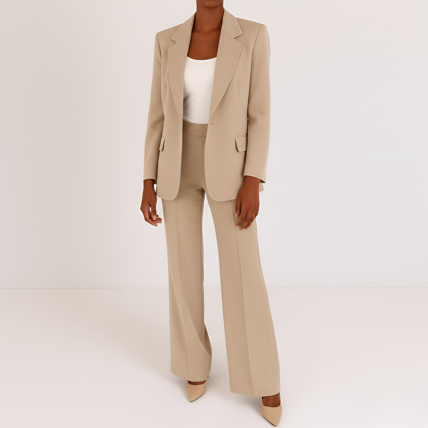 Pantsuit: blazer and elegant trousers