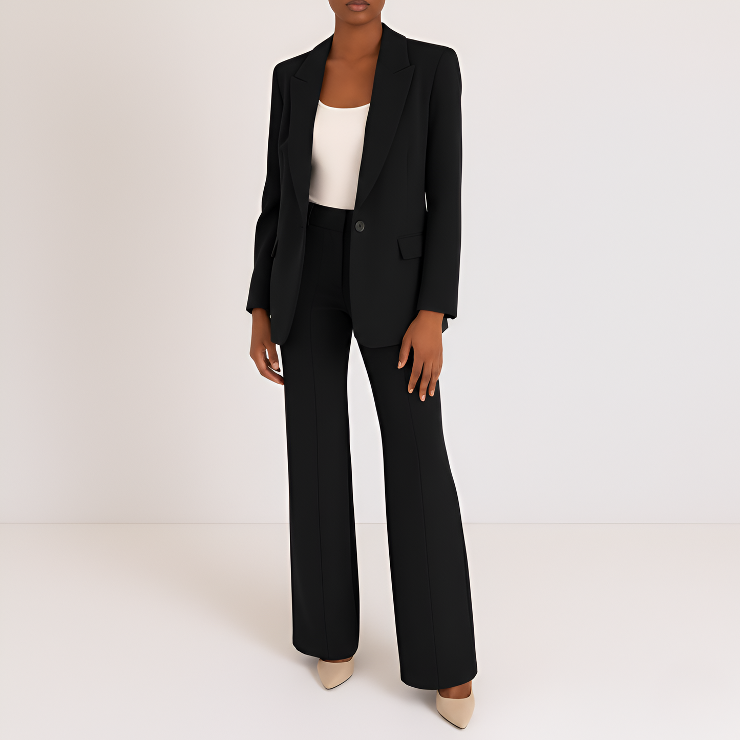 Pantsuit: blazer and elegant trousers