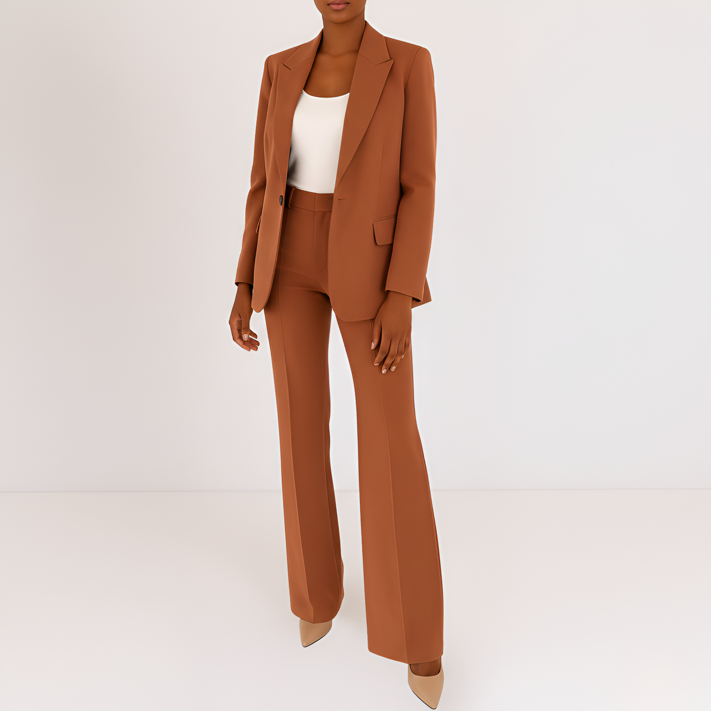 Pantsuit: blazer and elegant trousers