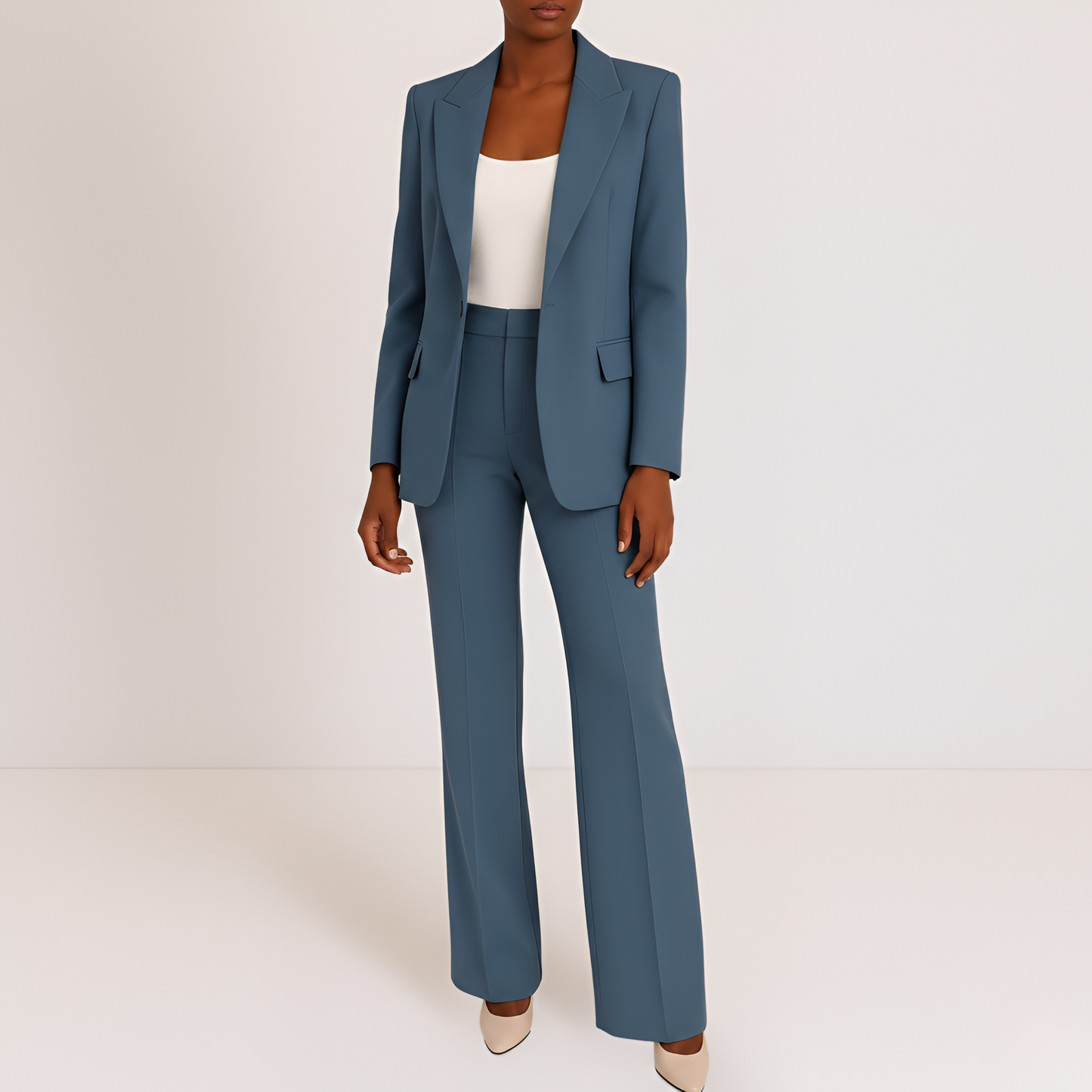 Pantsuit: blazer and elegant trousers
