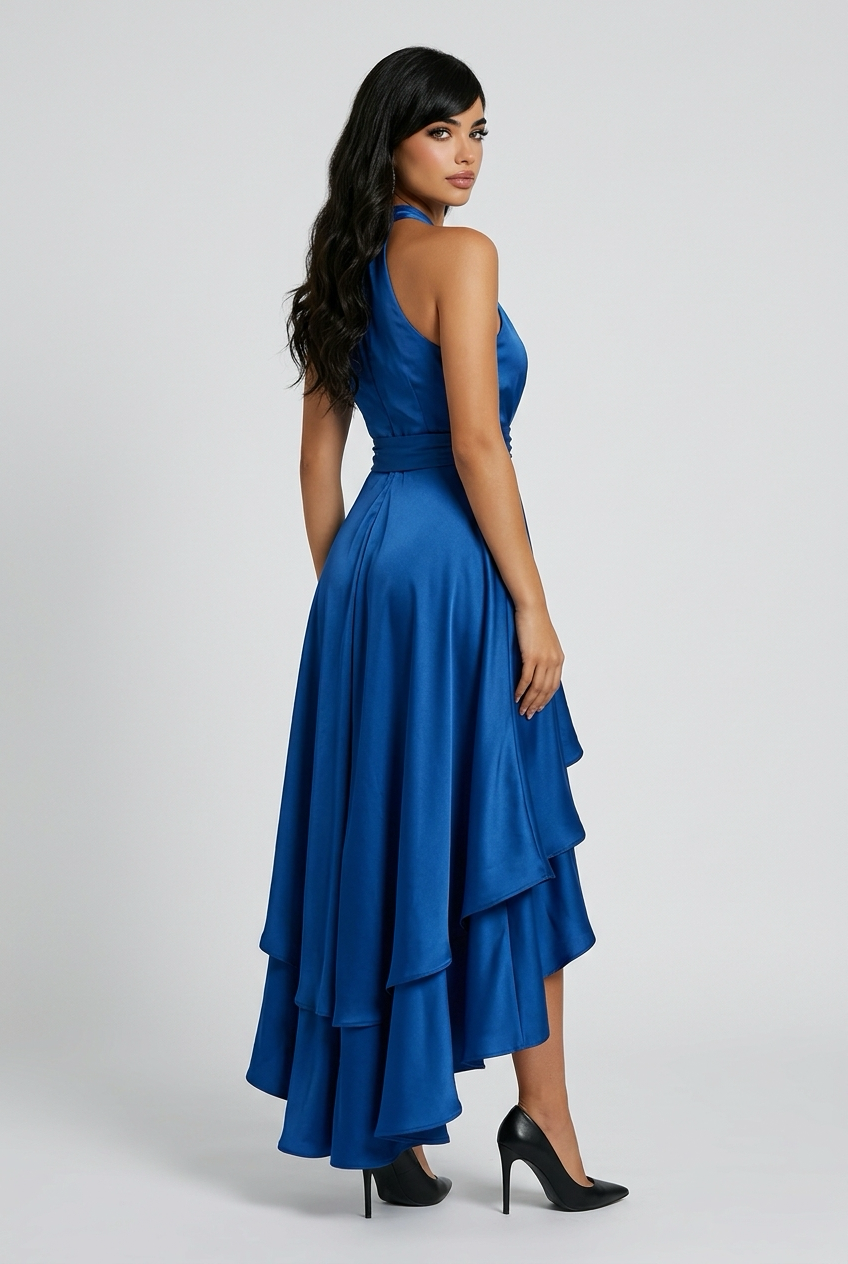 Elegance Satin Halter Gown
