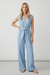 Elegant Wide Leg Tie Waist Jumpsuit
