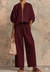 Casual Zip Front Wide Leg Jumpsuit