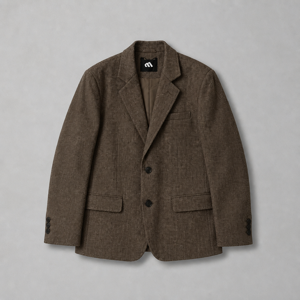 Classic Brown Tweed Blazer