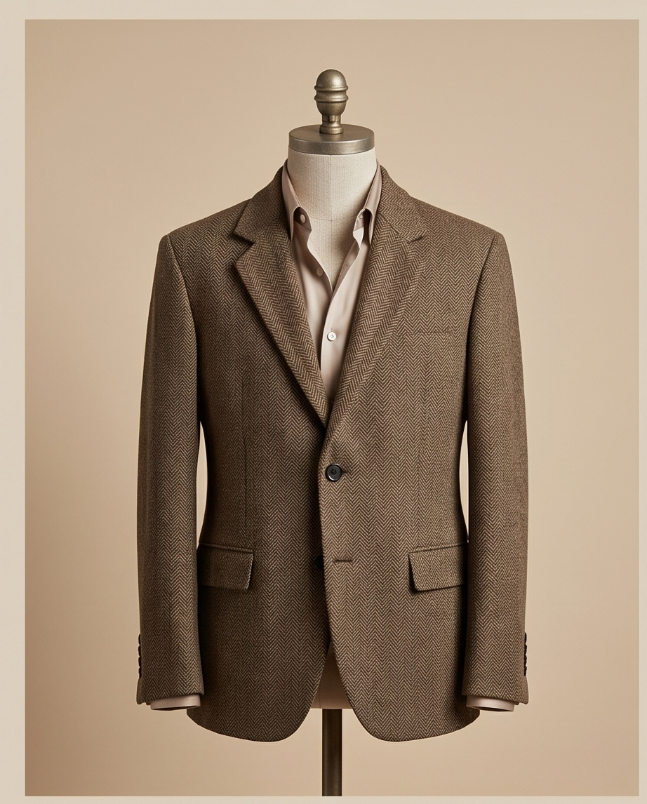 Classic Brown Tweed Blazer