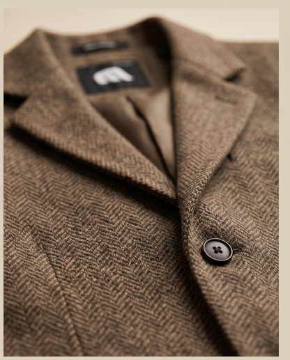 Classic Brown Tweed Blazer
