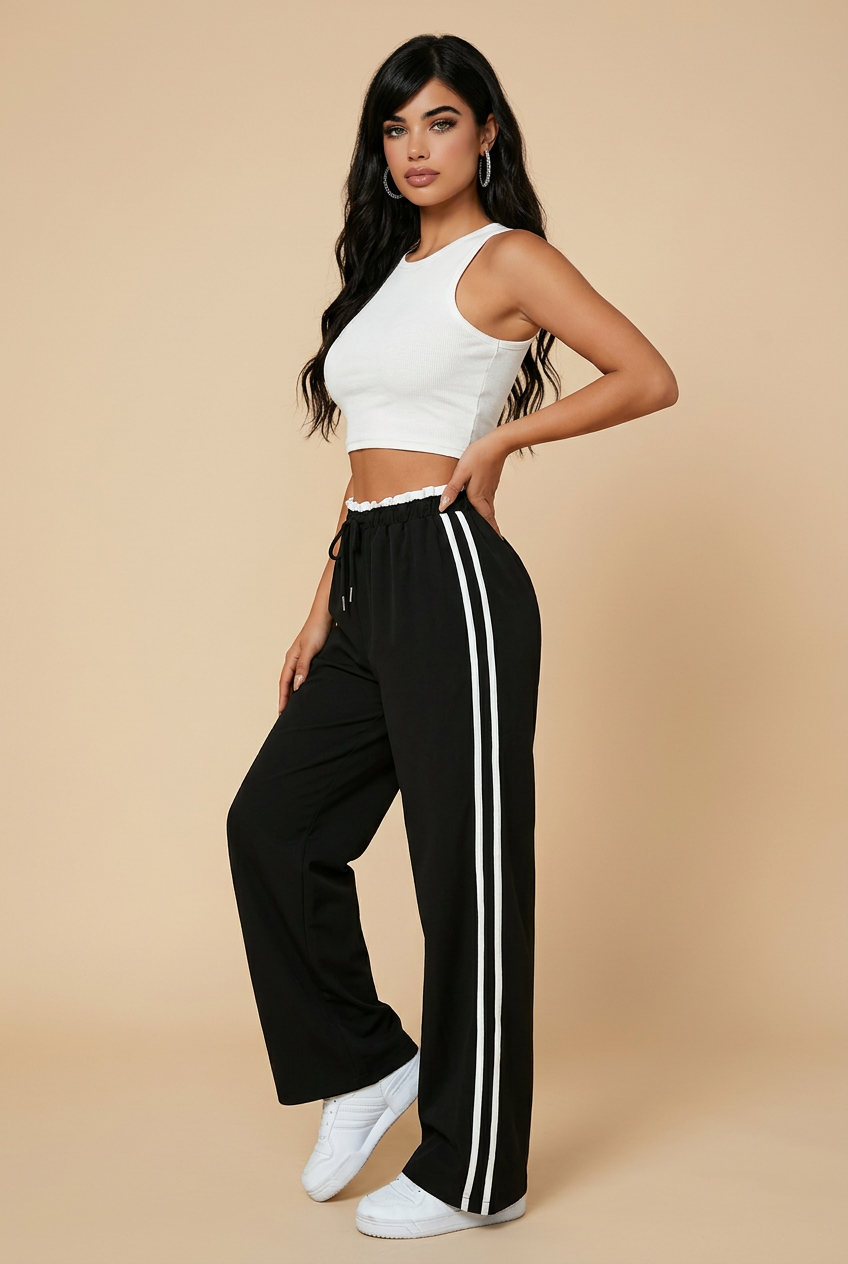 Modern straight-leg pants