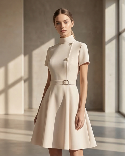 Sophisticated High-Neck Dress
