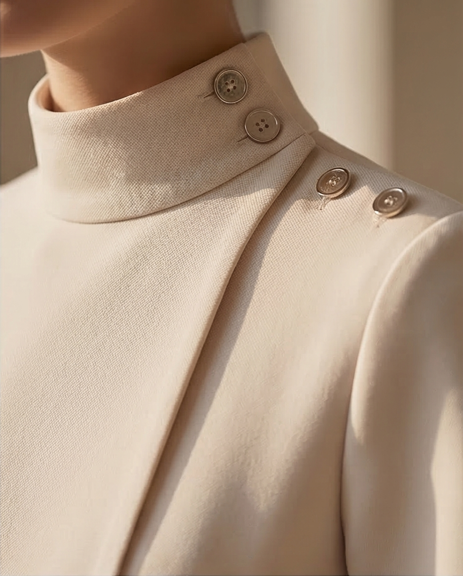 Sophisticated High-Neck Dress