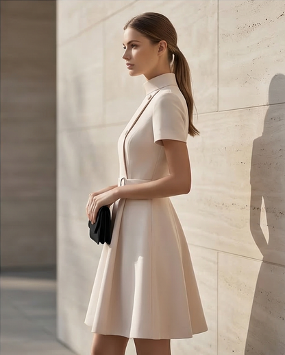 Sophisticated High-Neck Dress