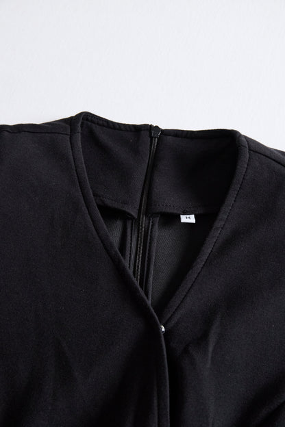 Wrap-Front Midi Dress