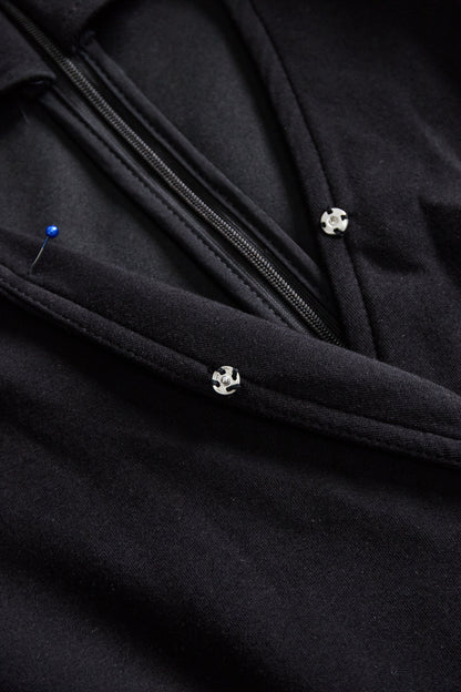 Wrap-Front Midi Dress