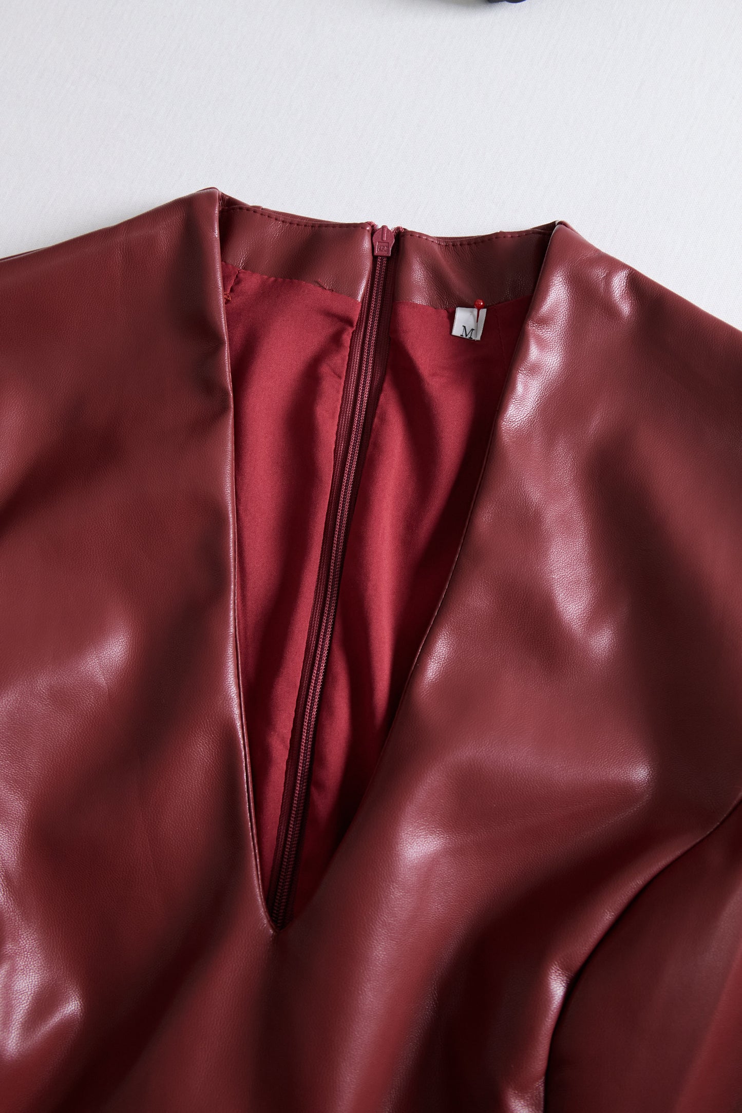 Chic Faux Leather Bodycon Dress