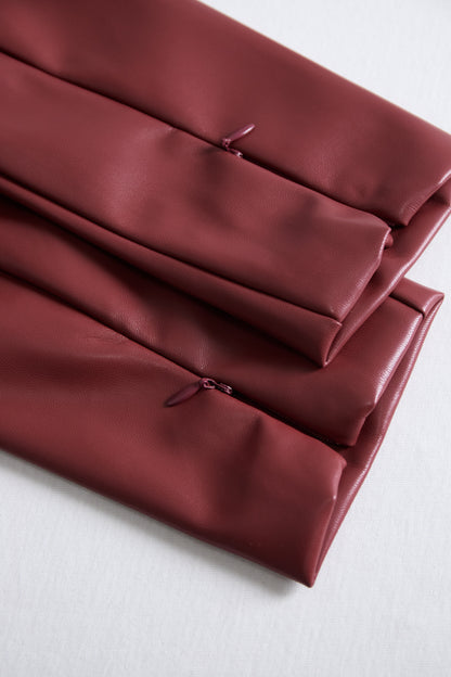 Chic Faux Leather Bodycon Dress