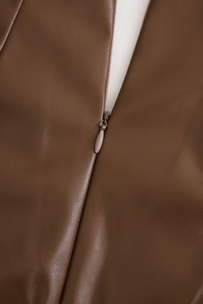 Chic Faux Leather Bodycon Dress