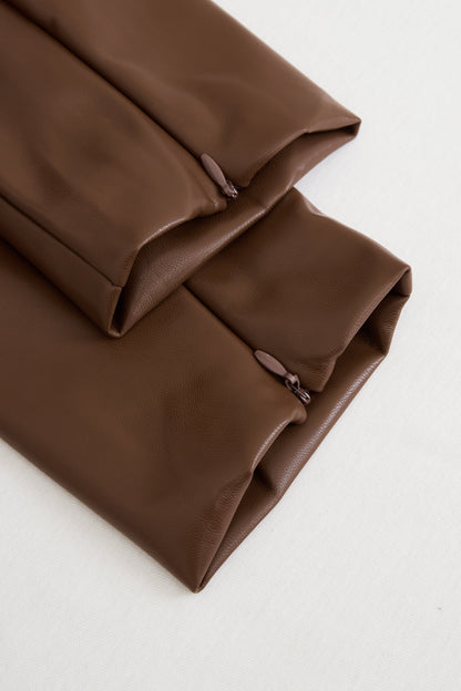 Chic Faux Leather Bodycon Dress