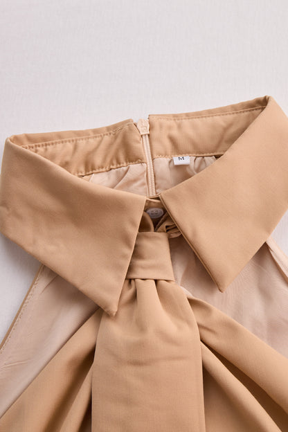 Chic Sleeveless Halter Blouse