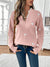 Knit Sweater with Heart Print and Lace Trim V-Neckline