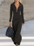 Long Sleeve Maxi Dress with Half Zip