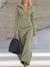 Long Sleeve Maxi Dress with Half Zip