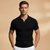 Slim Fit Polo Shirt with Ribbed Design