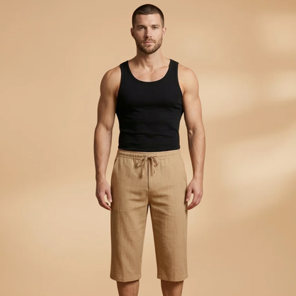 Shorts with Drawstring and Side Storage Pockets