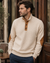Declan High-Neck Sweater Jacquard Knit with Elbow Patches