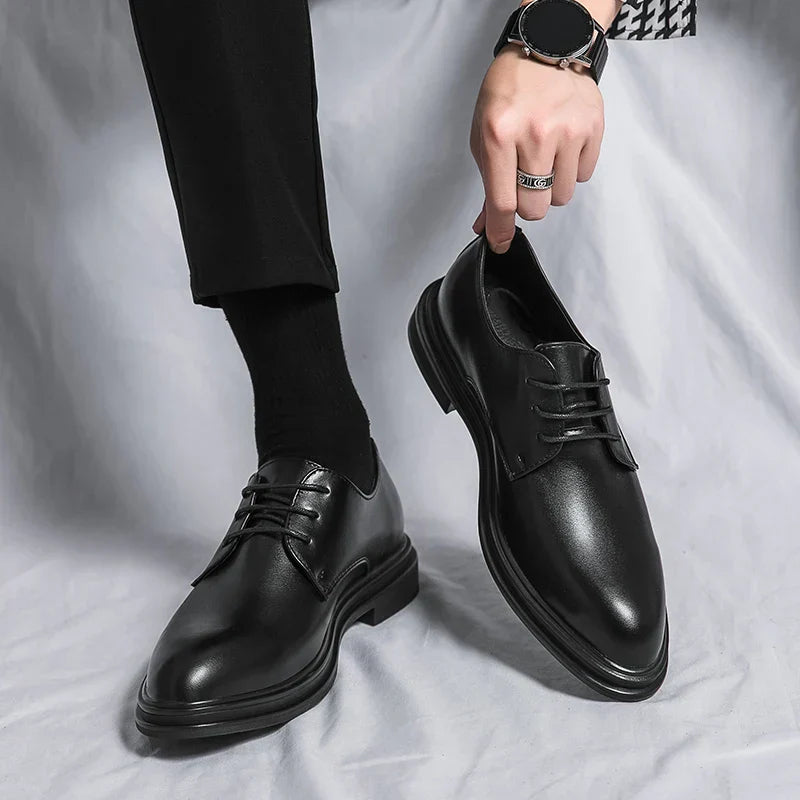 Black Patent Derby Dress Shoes