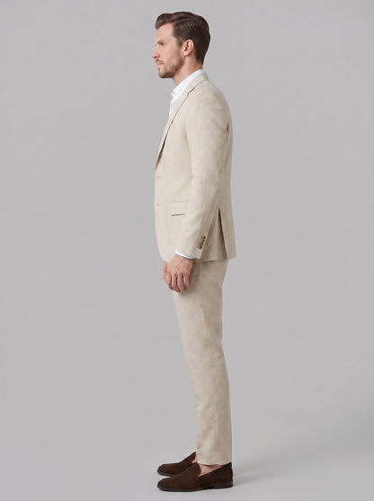 Linen Blend Wedding Suit Set