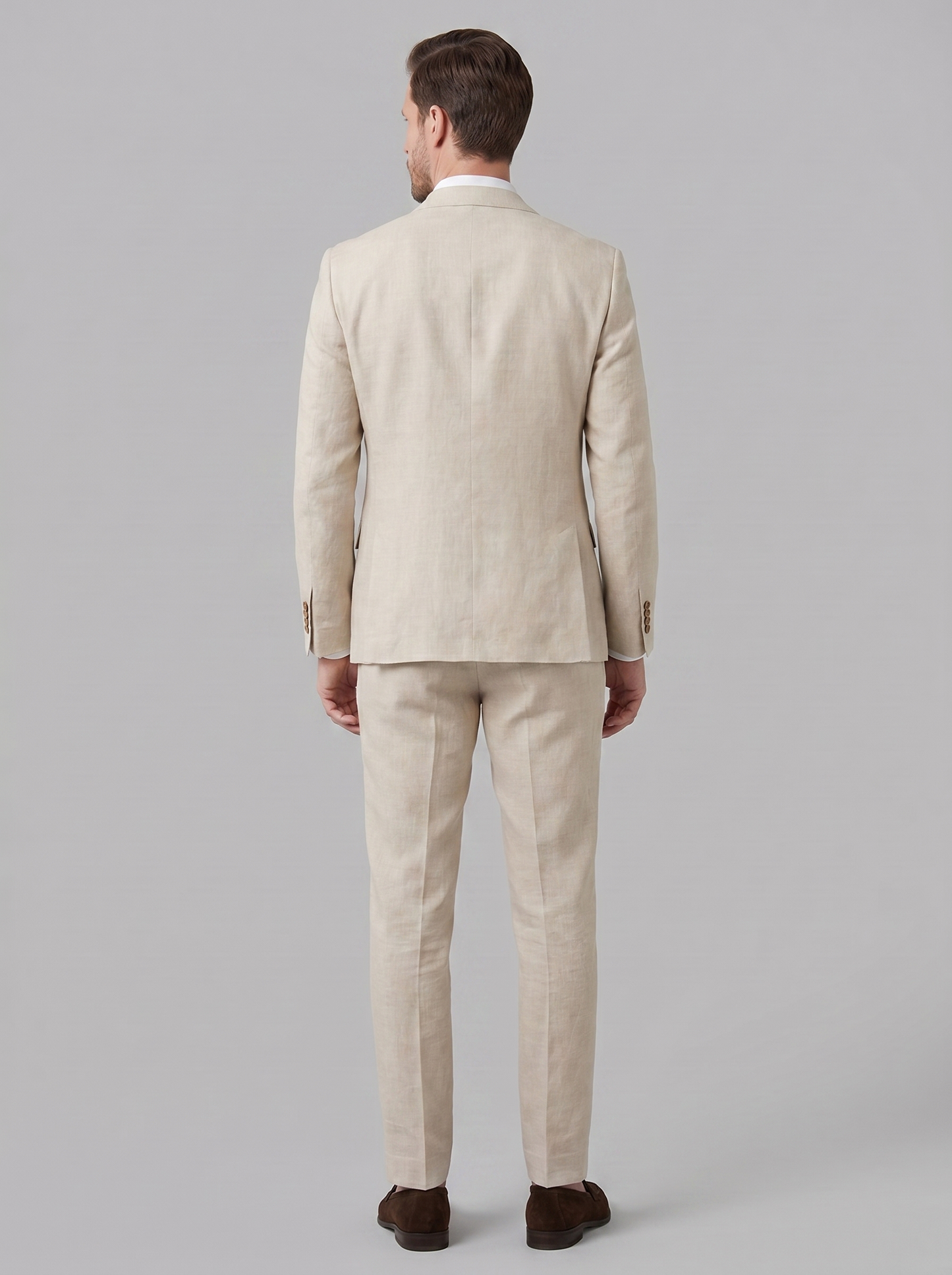 Linen Blend Wedding Suit Set