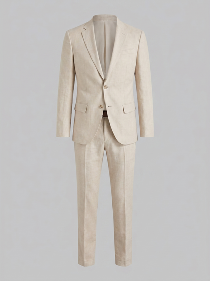 Linen Blend Wedding Suit Set