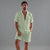 Short Sleeve Linen Summer Set