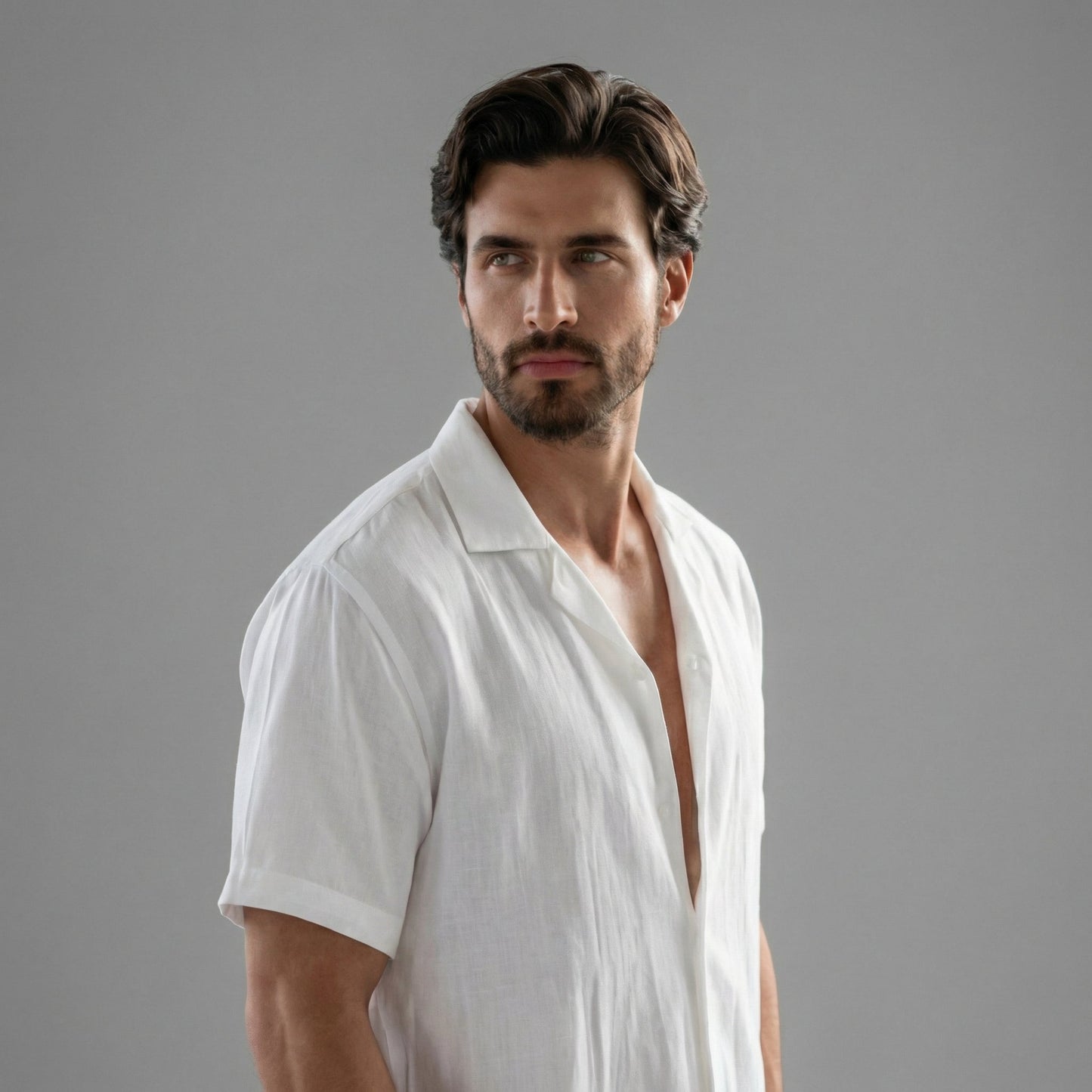 Short Sleeve Linen Summer Set