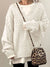 Oversized V-Neck Cable Knit Sweater